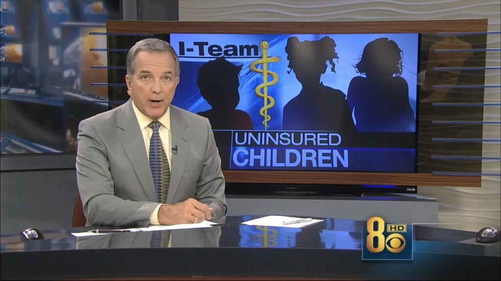 I-Team: Uninsured Children Graphic, News Anchor: Dave Courvoisier © 2009 KLAS-TV Channel 8 CBS Eyewitness News