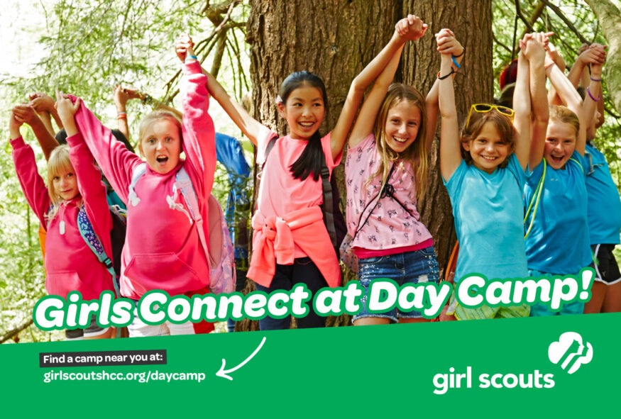 girl scouts gshcc day camp postcard